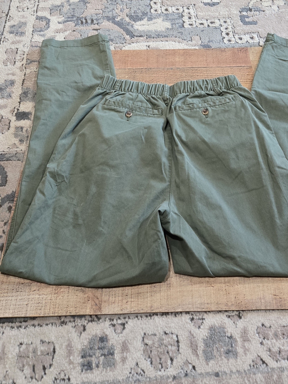 Old Navy OG High Waisted Chino Olive Small Tall - Picture 2 of 3